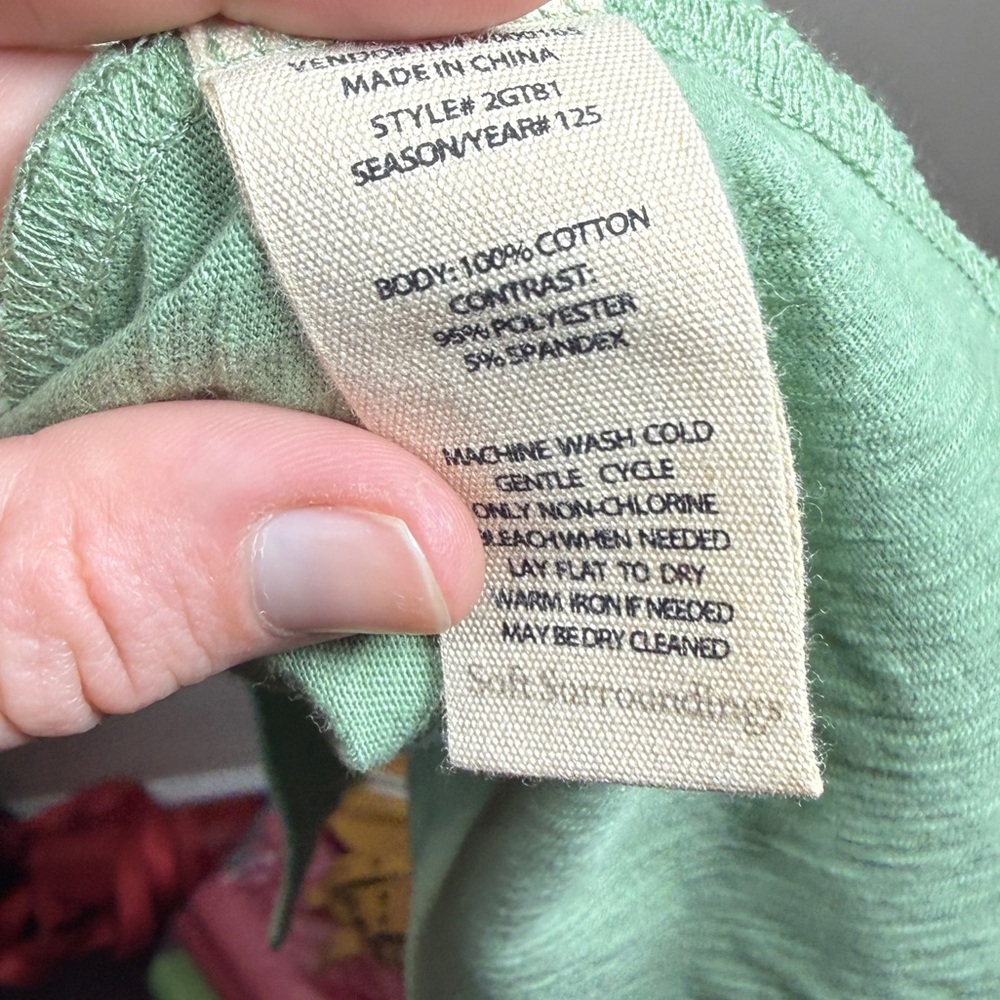Soft Surroundings Danielle ¾ Sleeve Cotton Maxi Dress Size LP Teacher Office - Picture 7 of 16